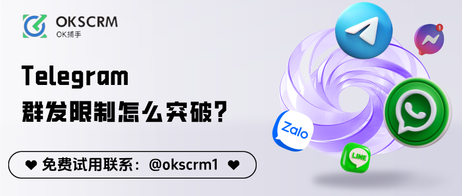 OKSCRM Telegram群发限制突破封面图