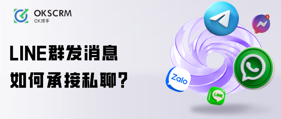 LINE群发消息通过分流链接承接私聊的结构